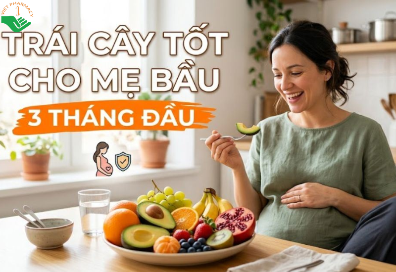 Trái cây tốt cho mẹ bầu 3 tháng đầu giúp mẹ khỏe, thai nhi phát triển toàn diện