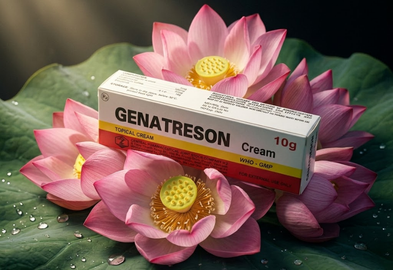 Kem bôi da trị viêm da nấm Genatreson Dopharma (Hộp 1 tuýp 10g)