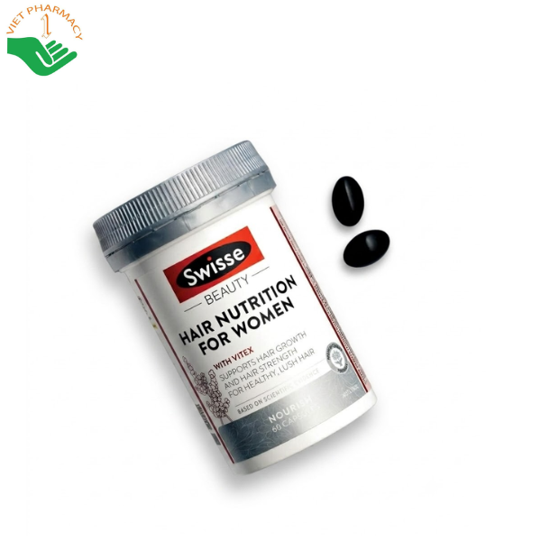 Viên uống hỗ trợ mọc tóc cho nữ Hair Nutrition For Women Swisse giảm gãy rụng tóc và nuôi dưỡng nang tóc (Hộp 60 viên)
