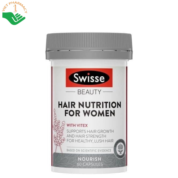 Viên uống hỗ trợ mọc tóc cho nữ Hair Nutrition For Women Swisse giảm gãy rụng tóc và nuôi dưỡng nang tóc (Hộp 60 viên)