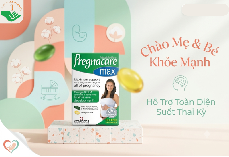 Viên uống Pregnacare Max bổ sung vitamin và khoáng chất