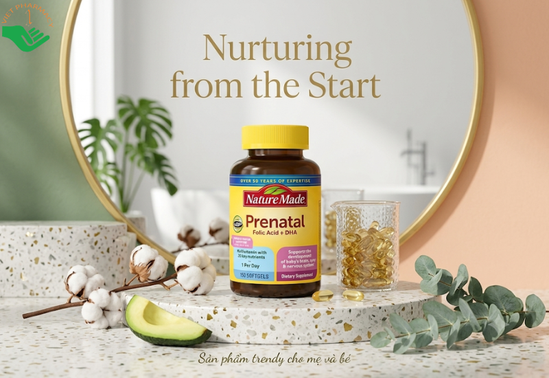 Vitamin tổng hợp cho bà bầu Nature Made Prenatal Multi + DHA