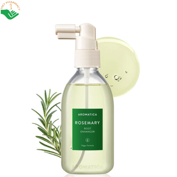 Xịt dưỡng chân tóc Rosemary Root Enhancer Aromatica nuôi dưỡng chân tóc khỏe mạnh và giảm gãy rụng tóc (Chai 100ml)