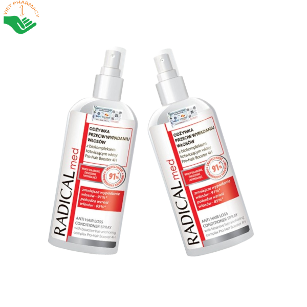 Xịt dưỡng tóc Anti Hair Loss Conditioner Spray Radical Med nuôi dưỡng tóc chắc khỏe, tăng độ dày và bảo vệ tóc khỏi gãy rụng (Chai 200ml)