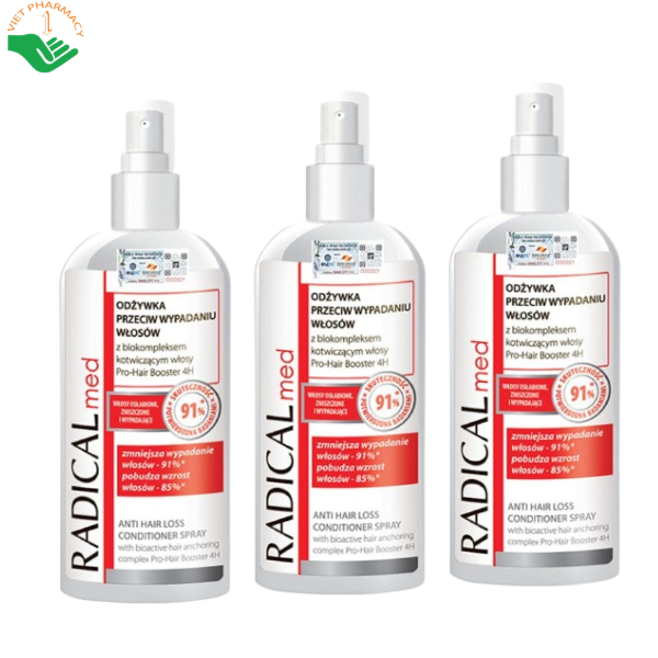 Xịt dưỡng tóc Anti Hair Loss Conditioner Spray Radical Med nuôi dưỡng tóc chắc khỏe, tăng độ dày và bảo vệ tóc khỏi gãy rụng (Chai 200ml)