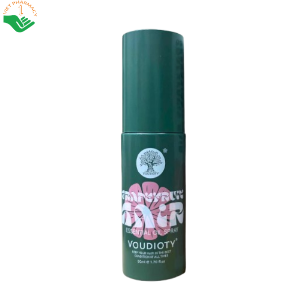 Xịt dưỡng tóc bưởi Biotin Grapefruit Hair Essential Oil Spray Voudioty hỗ trợ giảm rụng tóc, kích thích mọc tóc và giúp tóc chắc (Chai 50ml)