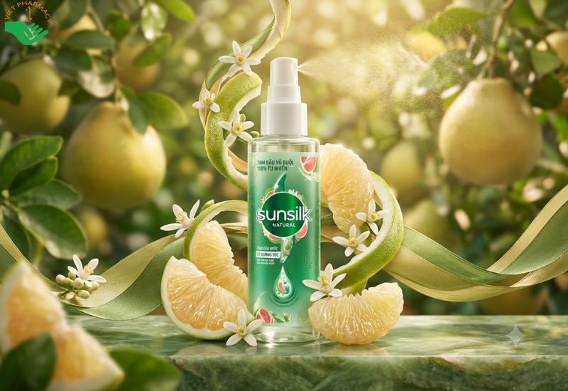 Xịt dưỡng tóc tinh dầu bưởi Natural Sunsilk giúp nuổi dưỡng nang tóc, giảm gãy rụng (Chai 100ml)