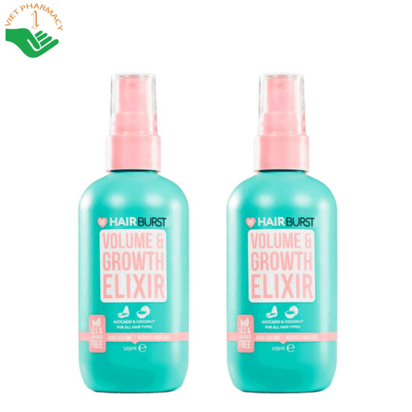 Xịt dưỡng tóc Volume and Growth Elixir Hairburst giảm rụng và kích thích mọc tóc (Chai 125ml)