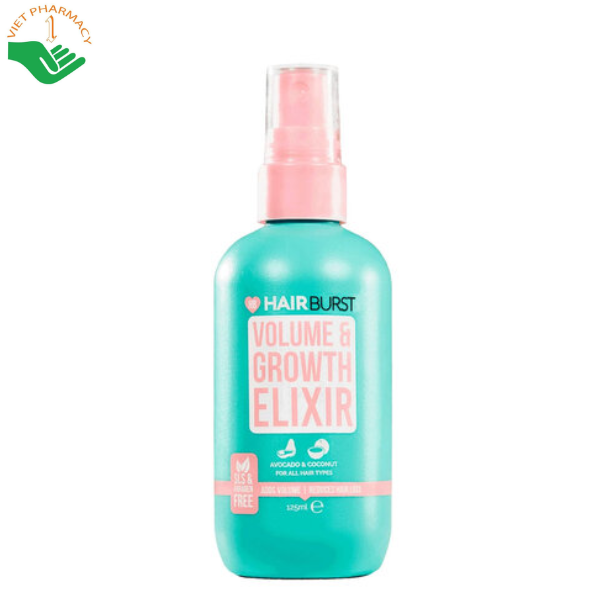 Xịt dưỡng tóc Volume and Growth Elixir Hairburst giảm rụng và kích thích mọc tóc (Chai 125ml)