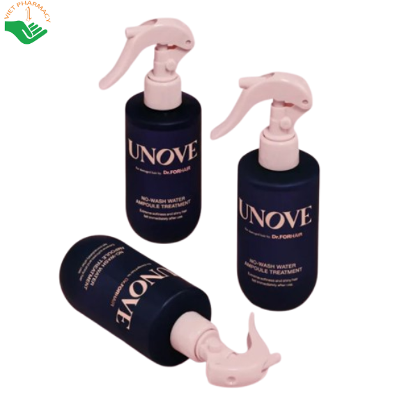 Xịt dưỡng tóc Water Ampoule Treatment UNOVE giúp tóc bóng khỏe, vào nếp và phục hồi hư tổn (Chai 200ml)