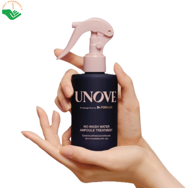 Xịt dưỡng tóc Water Ampoule Treatment UNOVE giúp tóc bóng khỏe, vào nếp và phục hồi hư tổn (Chai 200ml)