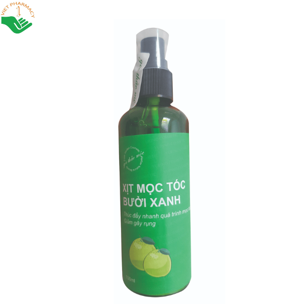 Xịt mọc tóc bưởi xanh Góc Thảo Mộc kích thích mọc tóc và phục hồi tóc hư tổn (Chai 100ml)