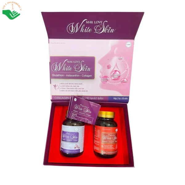 Vien-uong-lam-dep-da-White-Skin-Max-Love-Ho-tro-duy-tri-lan-da-sang-khoe-Hop-2-lo-30-vien
