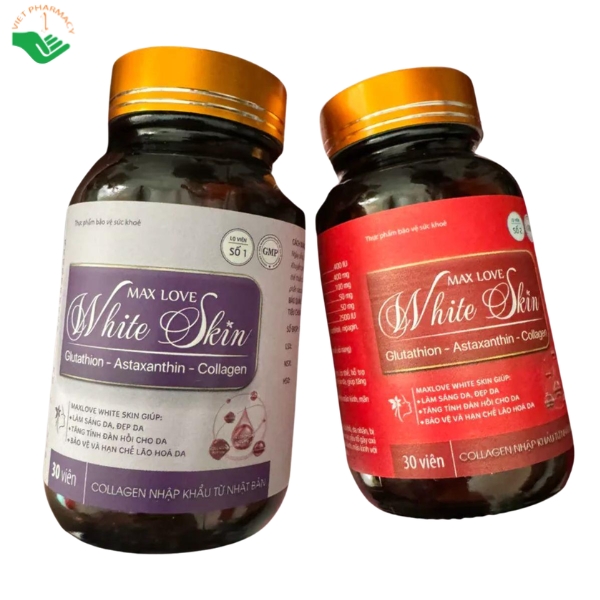 Vien-uong-lam-dep-da-White-Skin-Max-Love-Ho-tro-duy-tri-lan-da-sang-khoe-Hop-2-lo-30-vien