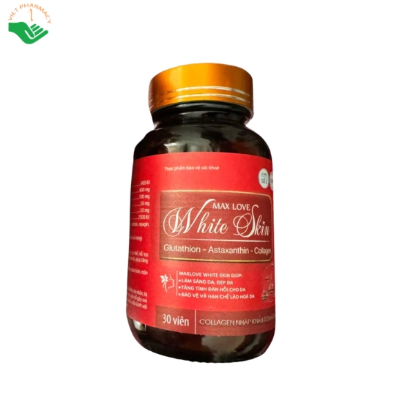 Vien-uong-lam-dep-da-White-Skin-Max-Love-Ho-tro-duy-tri-lan-da-sang-khoe-Hop-2-lo-30-vien