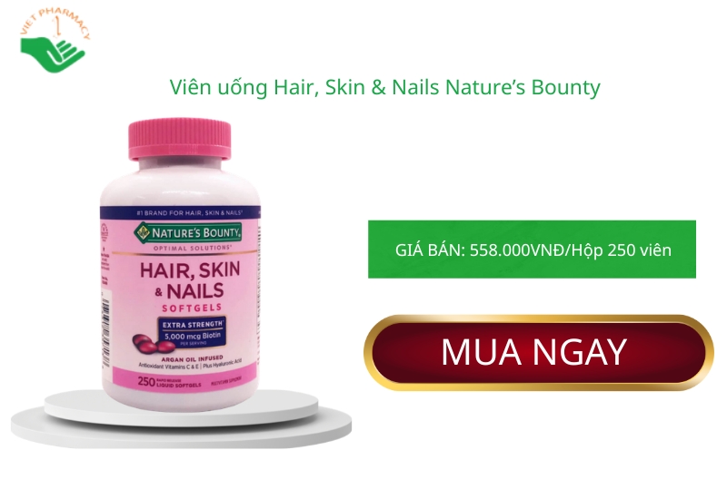 Vien-uong-Hair-Skin-Nails-Natures-Bounty-ho-tro-nuoi-duong-da-sang-khoe-toc-chac-khoe-mong-cung-cap-va-bo-sung-vitamin-khoang-chat-cho-co-the-Hop-250-vien
