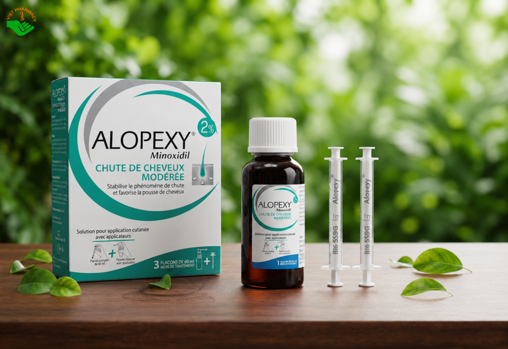 Dung dịch kích thích mọc tóc và giảm rụng tóc Minoxidil 2% Alopexy