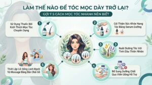 Làm thế nào để tóc mọc dày trở lại? Gợi ý 5 cách mọc tóc nhanh nên biết