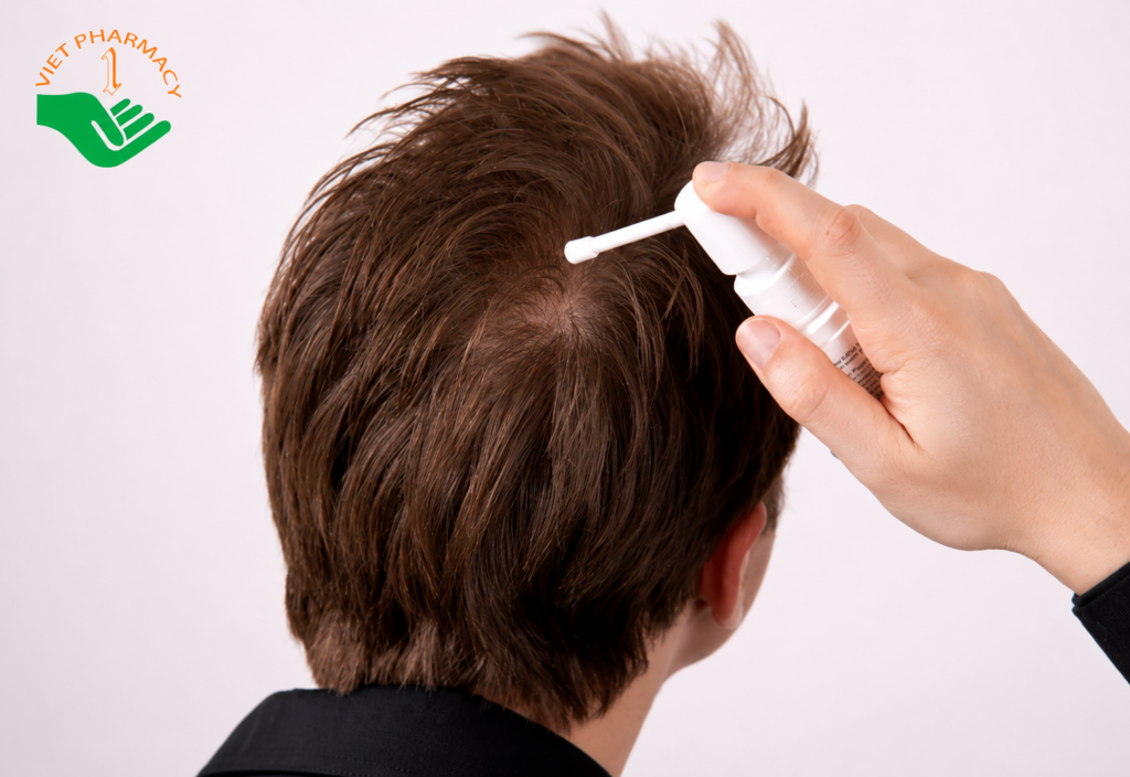Sử dụng thuốc bôi kích thích mọc tóc chuyên dụng