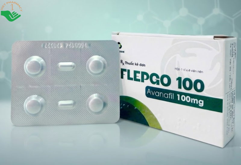 Thuốc Flepgo 100mg Avanafil Medbolide điều trị rối loạn cương dương (Hộp 1 vỉ x 4 viên)