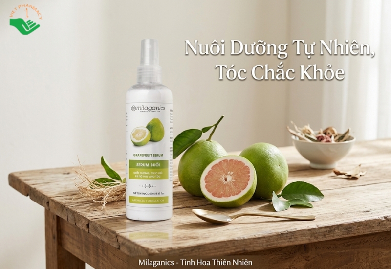 Tinh-dau-vo-buoi-Grapefruit-Essential-Oil-Serum-Milaganics-han-che-gay-rung-va-kich-thich-moc-toc-Chai-250ml