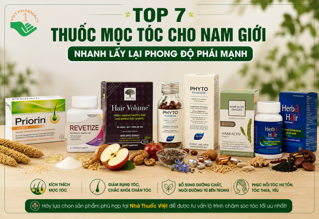 Top 7 Thuốc Mọc Tóc Cho Nam Giới Nhanh Lấy Lại Phong Độ Phái Mạnh