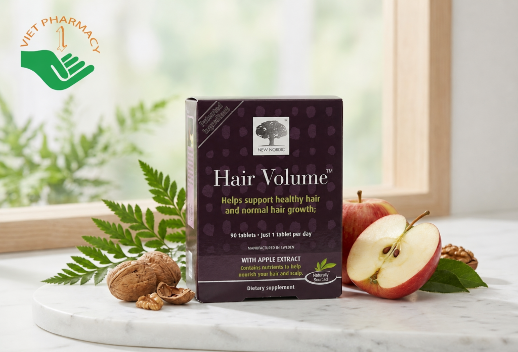 Viên uống Hair Volume New Nordic hỗ trợ giảm rụng tóc, nuôi dưỡng nang tóc