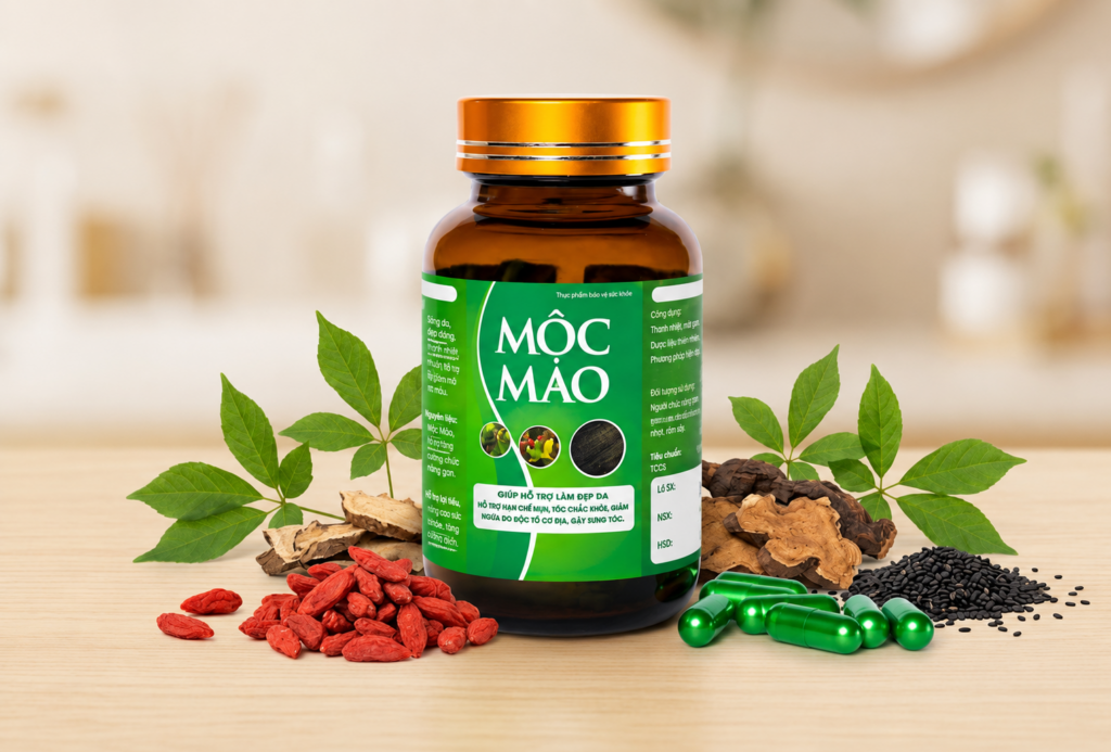 Viên uống Mộc Mao hỗ trợ làm đen tóc, giảm gãy rụng và nuôi dưỡng tóc chắc khỏe 