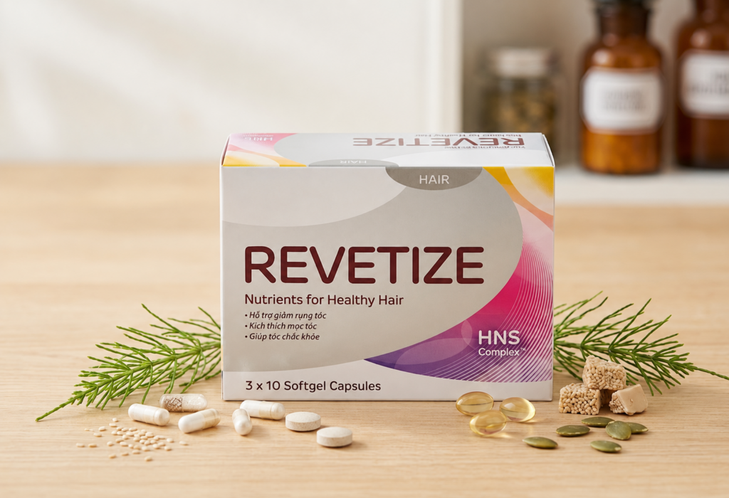 Viên uống Revetize Mega Lifesciences hỗ trợ giảm rụng tóc, kích thích mọc tóc