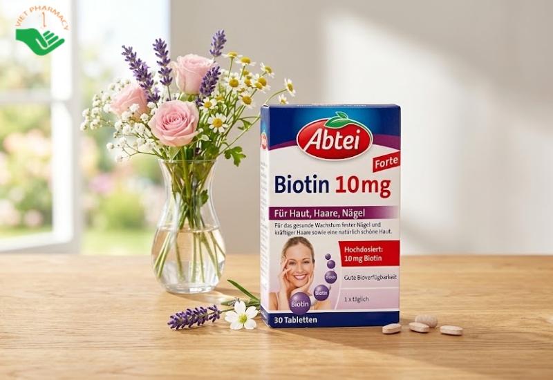 Vien-uong-moc-toc-va-dep-da-Abtei-Biotin-10-mg-Abtei-Hop-30-vien