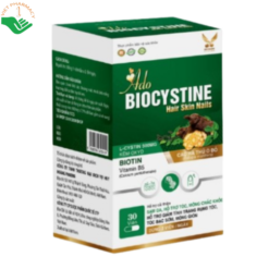 Ado Biocystine Hair Skin Nails Huy Hoàng Pharma giảm tình trạng da xỉn màu, hỗ trợ nuôi dưỡng tóc và móng chắc khỏe (Hộp 30 viên)