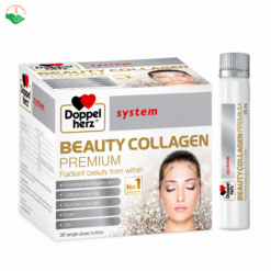 Beauty Collagen Premium Doppelherz giúp tăng cường độ đàn hồi và săn chắc của da (30 ống x 25ml)