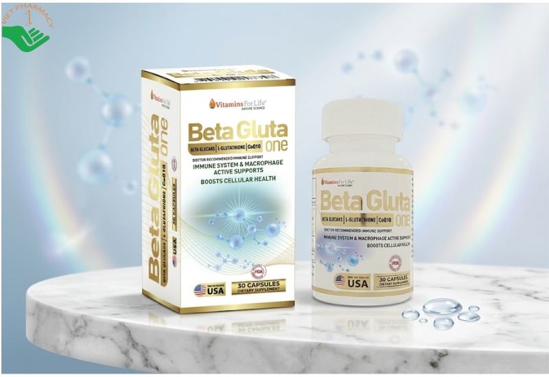 Beta Gluta One Vitamins For Life hỗ trợ nâng cao sức đề kháng cho da, chống oxy hóa (Hộp 30 viên)