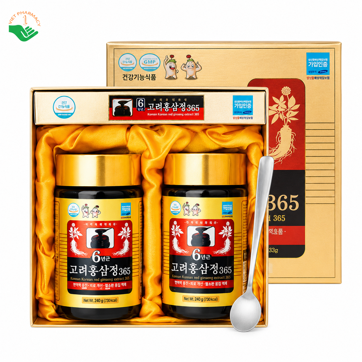 Cao hồng sâm 365 Hàn Quốc Daehan tăng cường sức đề kháng bồi bổ cơ thể Hộp 2 Lọ x 240g
