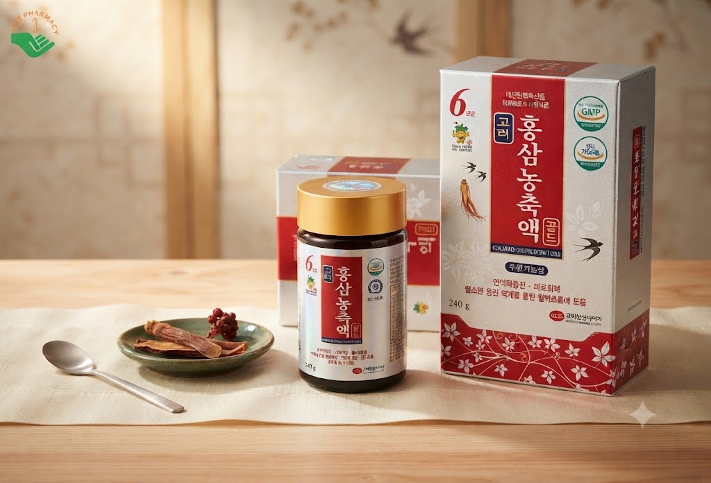 Cao hồng sâm ánh bạc Gold KGS Hàn Quốc tăng cường đề kháng, chống oxy hóa 240g