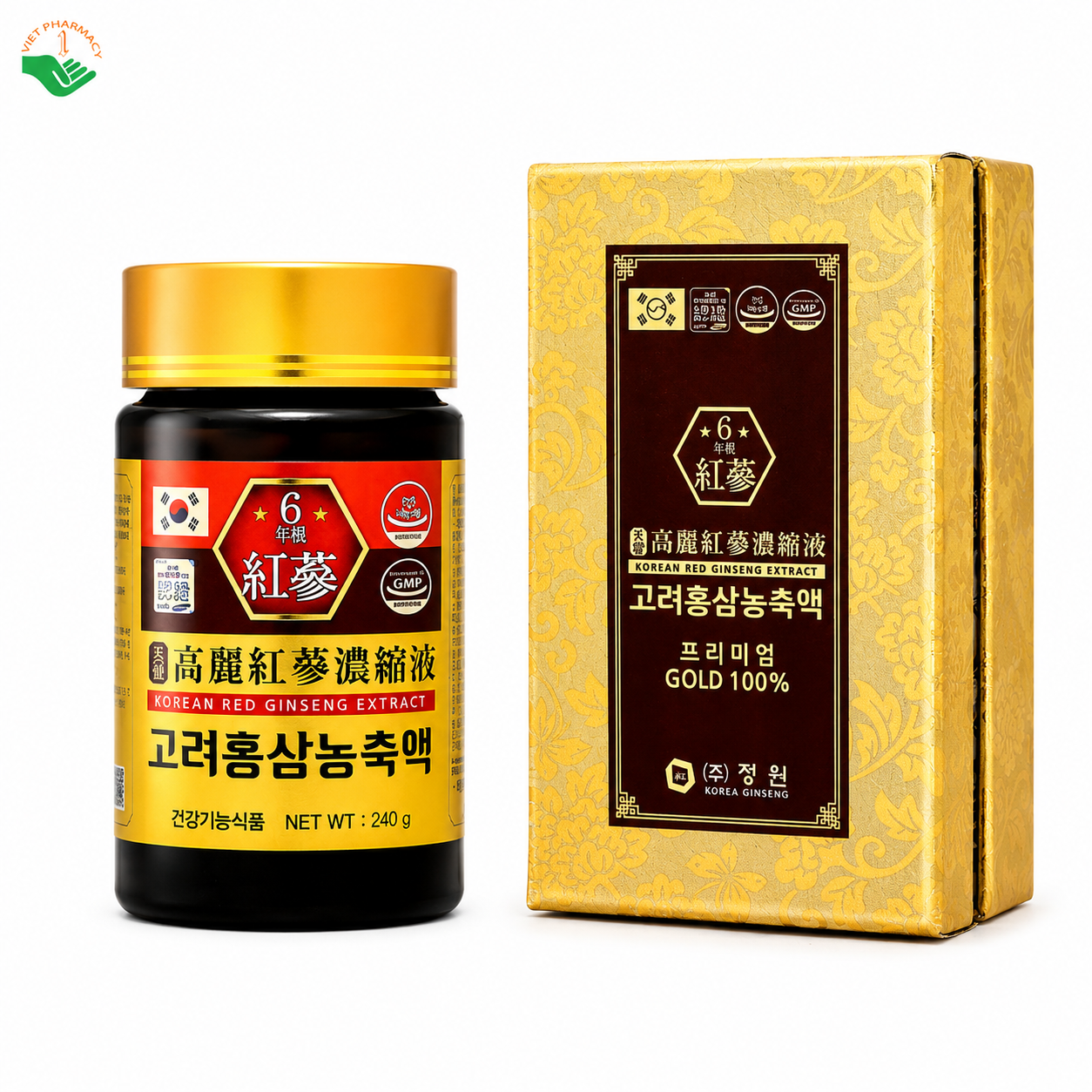 Cao hồng sâm cô đặc Gibogam tăng cường sức khỏe và hệ miễn dịch hộp 240g