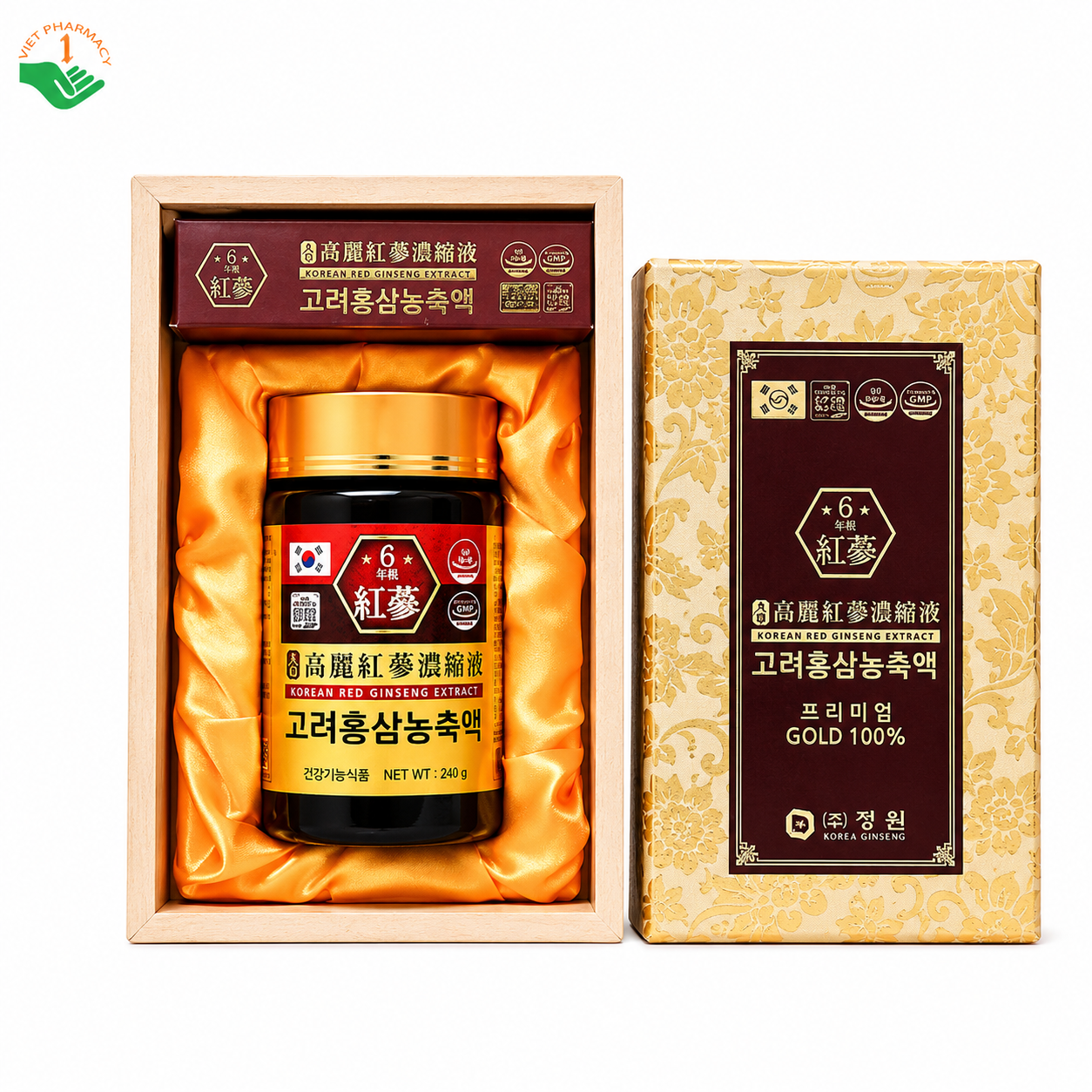 Cao hồng sâm cô đặc Gibogam tăng cường sức khỏe và hệ miễn dịch hộp 240g
