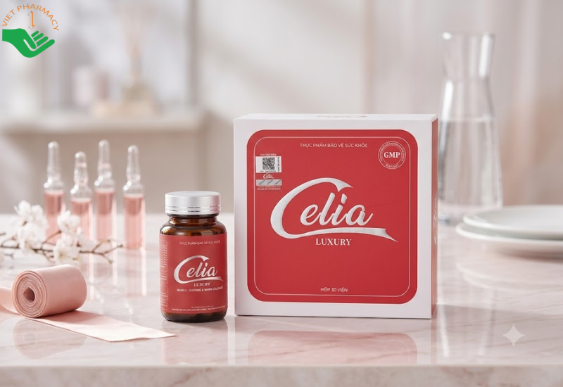 Celia Luxury Nasavor tăng độ đàn hồi cho da, làm chậm quá trình lão hóa (Hộp 30 viên)