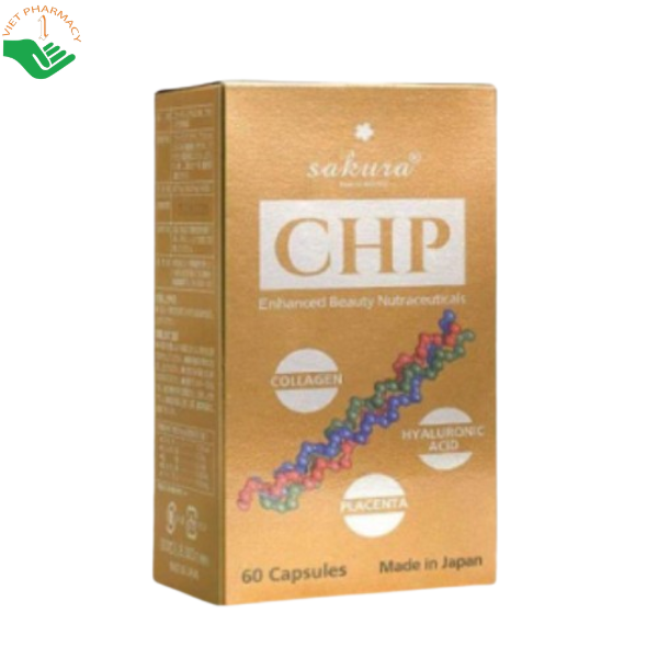 CHP Enhanced Beauty Nutraceuticals Sakura giúp da trắng sáng, tươi trẻ, hạn chế lão hóa (Hộp 60 viên)