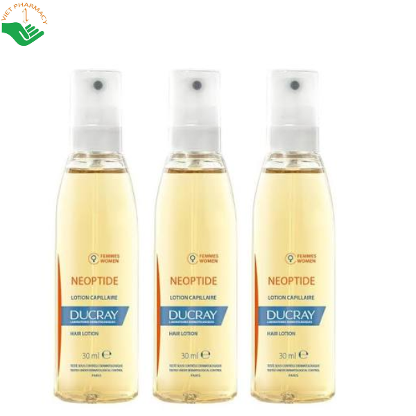 Dung dịch dưỡng tóc Neopeptide Hair Lotion Ducray hỗ trợ mọc tóc và giảm rụng tóc (Hộp 3 chai)