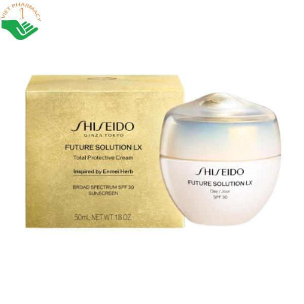 Future Solution LX Total Protective Cream SPF 30 Shiseido chống nắng, giúp da sáng khỏe, mịn màng (Hũ 50ml)