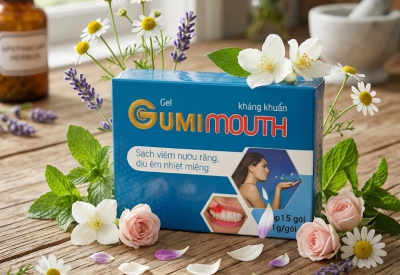 Gel rơ miệng kháng khuẩn bảo vệ nướu GumiMouth Spaphar (Hộp 15 gói)