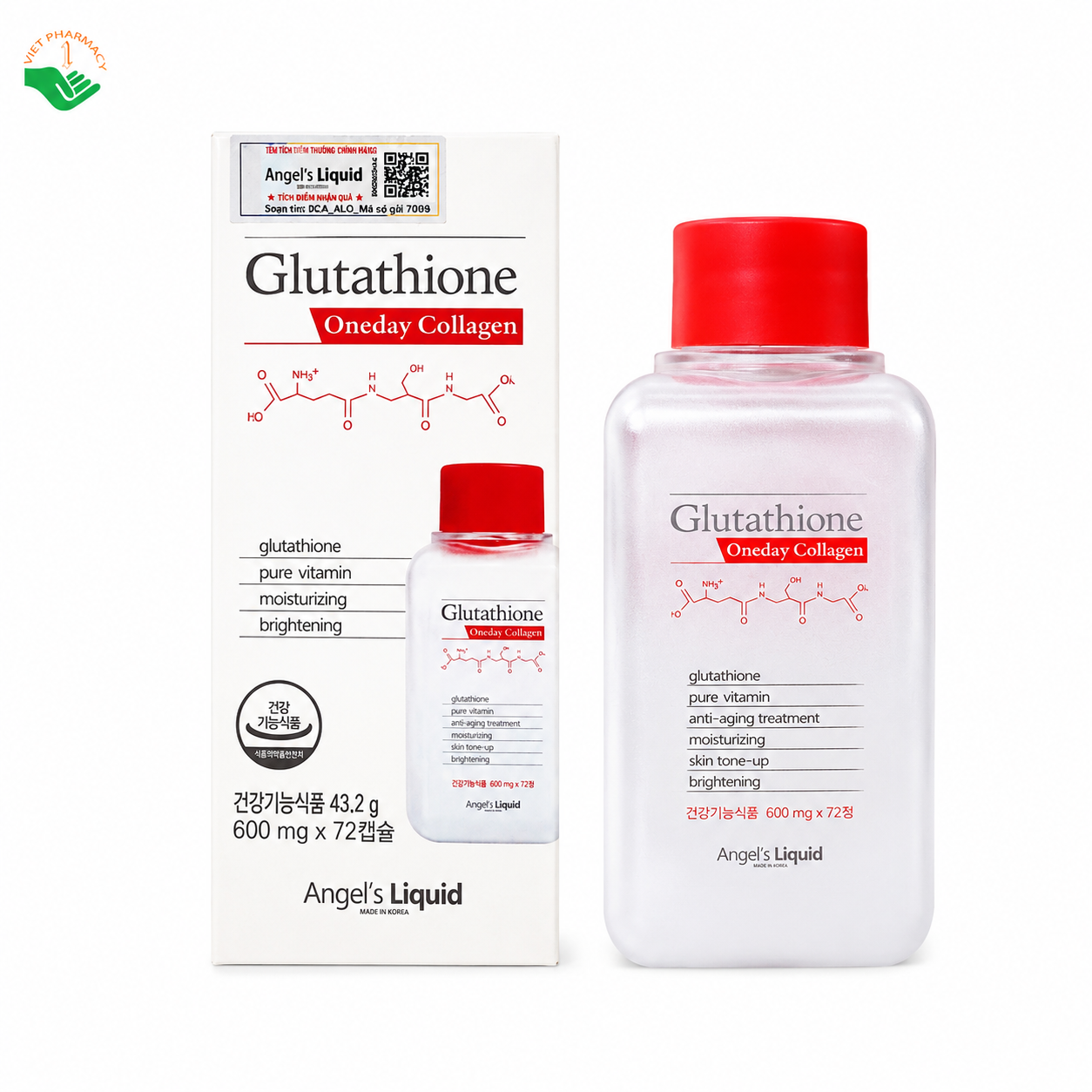 Glutathione OneDay Collagen Angel's Liquid dưỡng trắng da