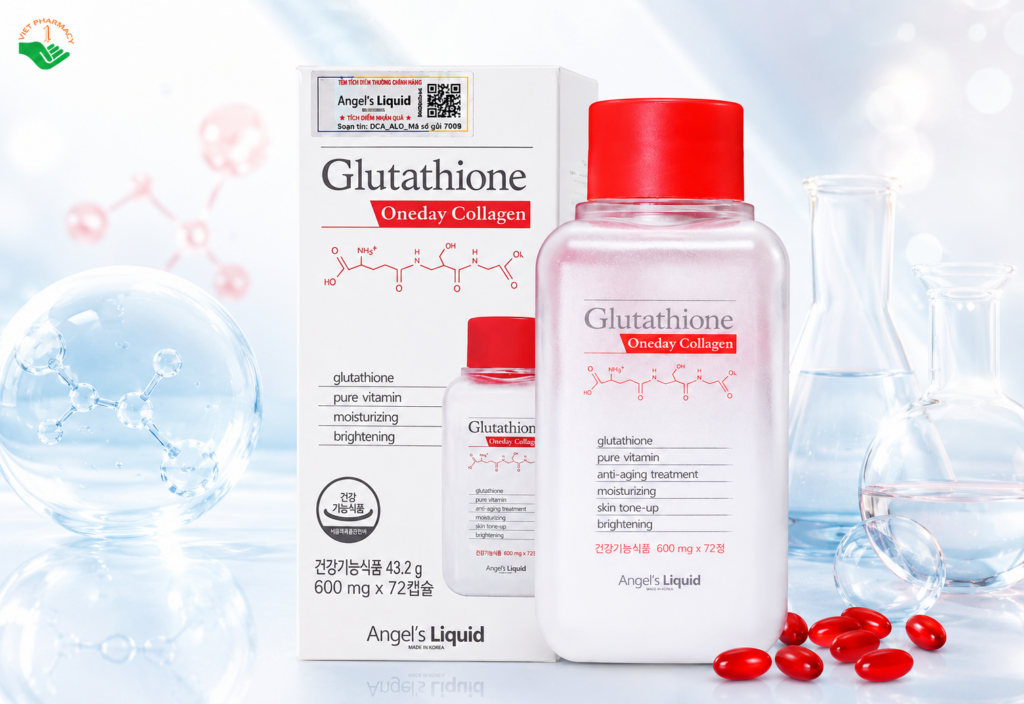 Glutathione OneDay Collagen Angel's Liquid hỗ trợ làm trắng da (Hộp 72 viên)