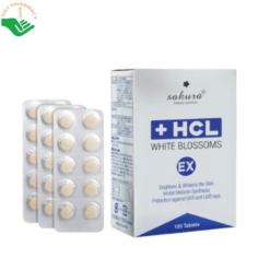 HCL White Blossoms Sakura giúp da trắng sáng, làm chậm quá trình lão hóa (Hộp 120 viên)
