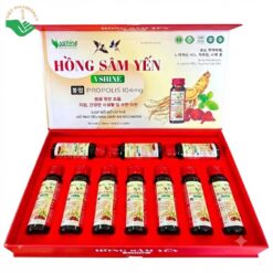 Hồng Sâm Yến Vshine hỗ trợ bồi bổ cơ thể, tiêu hóa, giúp ăn ngủ ngon Hộp 10 lọ x 30ml