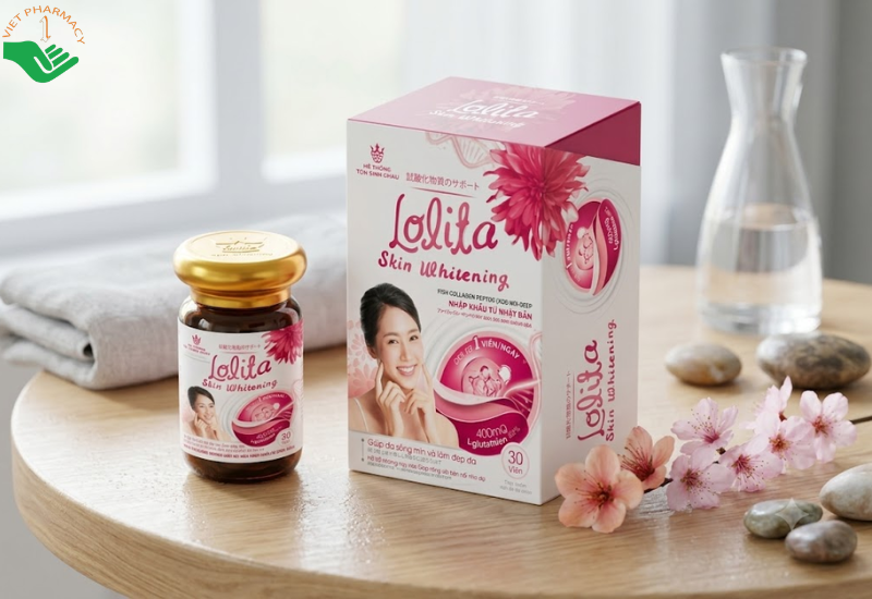 Lolita Skin Whitening Vạn Sinh P&B giúp da tươi sáng, làm chậm lão hóa (Hộp 30 viên)