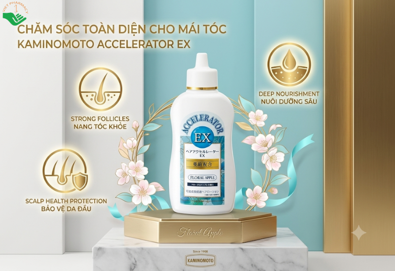 Lotion dưỡng mọc tóc Accelerator EX Kaminomoto hỗ trợ mọc tóc nhanh và ngăn gãy rụng (Chai 150ml)