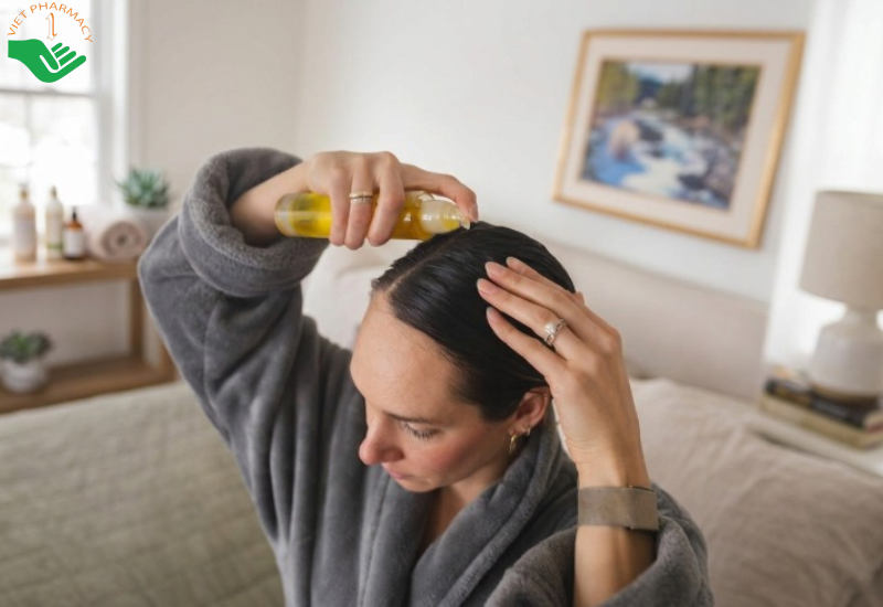 Massage da đầu bằng tinh dầu