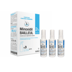 Dung dịch xịt hỗ trợ mọc tóc và ngăn ngừa rụng tóc Minoxidil Bailleul 2% (3 Chai 60ml)